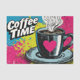 "Coffee Time" Vibranding Pop Art Tasse Design Seidenpapier