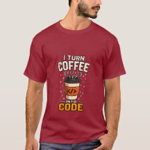 Coffee to Code Programmierer-Shirt