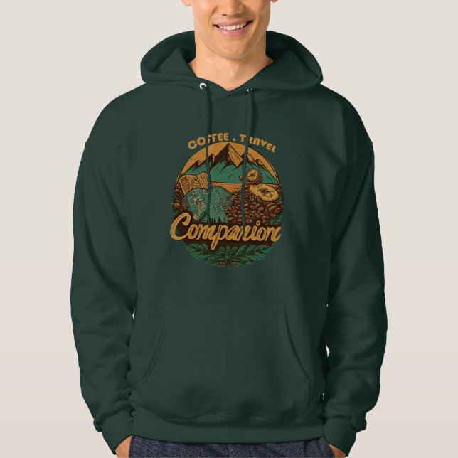 Coffee Travel Companion Mountain Adventure Sweatsh Hoodie (Vorderseite)