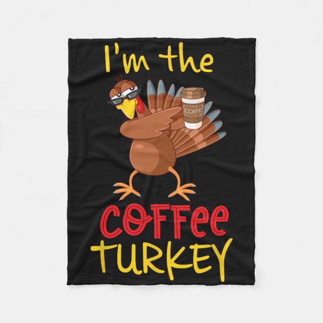 Coffee Turkey Matching Family Group Thanksgiving P Fleecedecke (Vorderseite)