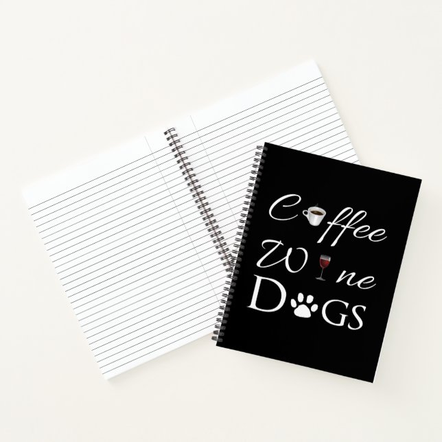Coffee Wine Dogs Notebook Notizbuch (Innenseite)