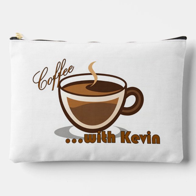 Coffee with Kevin Print Cut Sew Bag Zubehörtasche (Vorderseite)