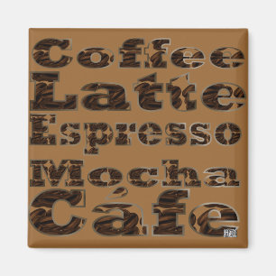 Coffee Words Magnet