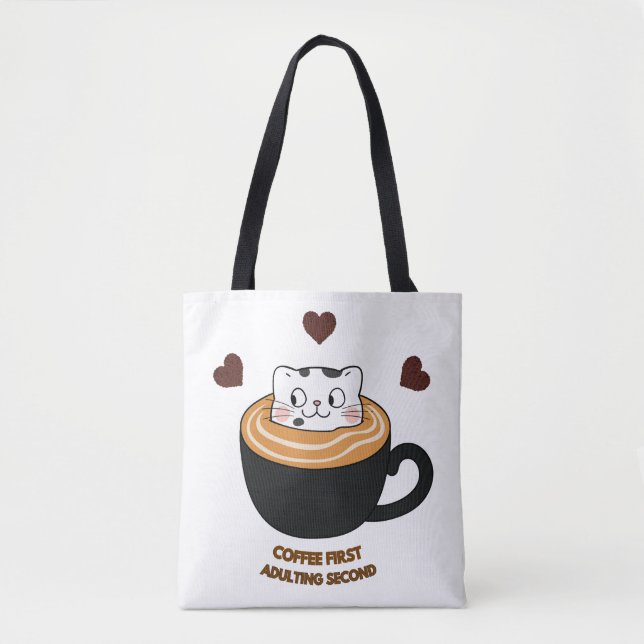 Coffee zuerst Erwachsenwerden zweitrangig Süße Kat (Vorderseite)