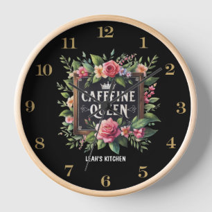 Coffeecore Clock Kaffee Memen Barista Chalkboard Uhr