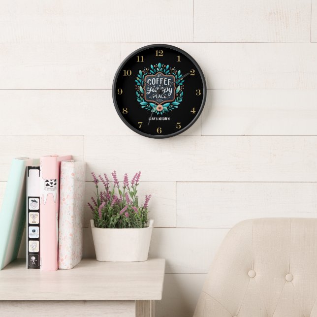 Coffeecore Clock Kaffee Memen Barista Chalkboard Uhr (Lesesaal)