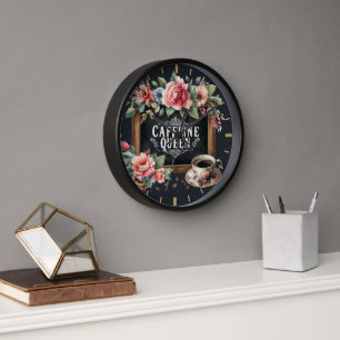 Coffeecore Clock Kaffee Memen Barista Chalkboard Uhr