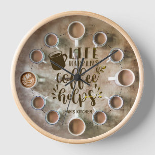 ☕ Coffeecore Clock Kaffee Memes Barista Einzigarti Uhr