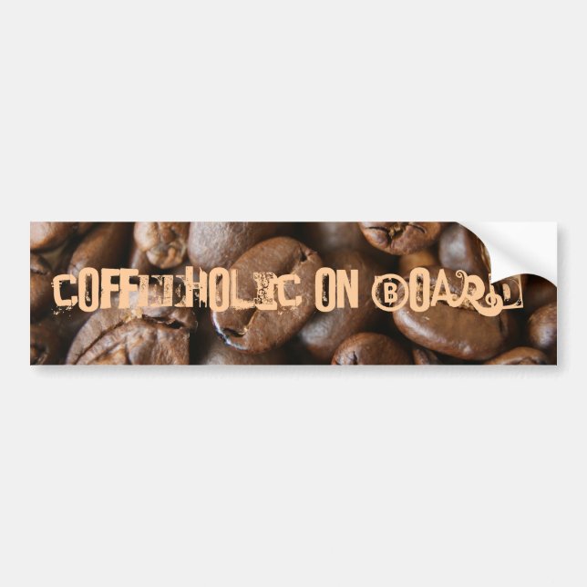 coffeeholisch an Bord! Autoaufkleber (Vorne)