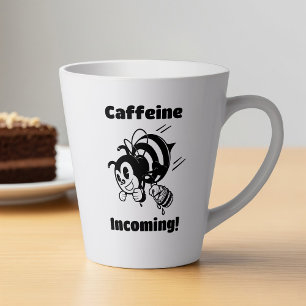 Coffein-Incoming! Funny Bee mit Eimer Cartoon Milchtasse