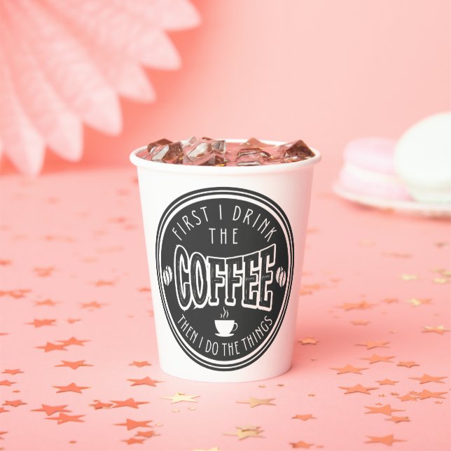 Coffein, Kaffee, Latte, Kaffeetrinker, I Liebe co Pappbecher (Insitu)