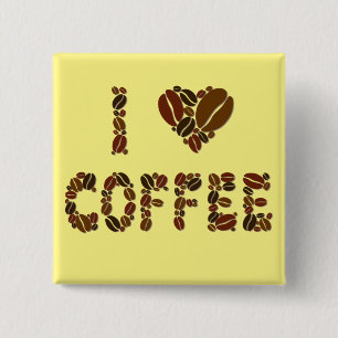 Coffein Lover - Kaffeebohnen Button