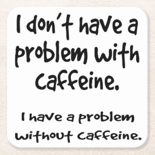 Coffein Lover Rechteckiger Pappuntersetzer