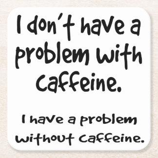 Coffein Lover Rechteckiger Pappuntersetzer