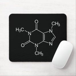 Coffein Molecule Black Mouse Pad Mousepad