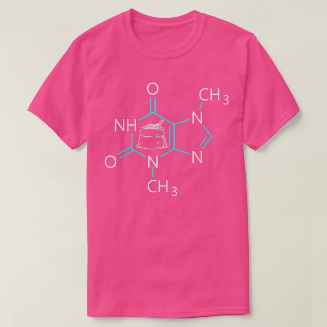 Coffein Molecule Chemie Kaffee Lover Chemie T-Shirt (Design vorne)