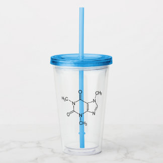 Coffein Molecule Chemistry Coffee Atome Acryltrinkbecher