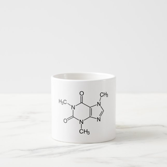 Coffein Molecule Chemistry Coffee Atome Espressotasse (Vorderseite)