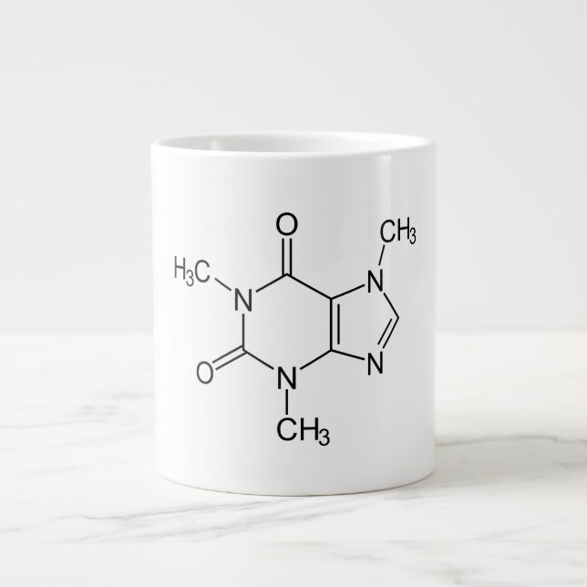 Coffein Molecule Chemistry Coffee Atome Jumbo-Tasse (Vorderseite)