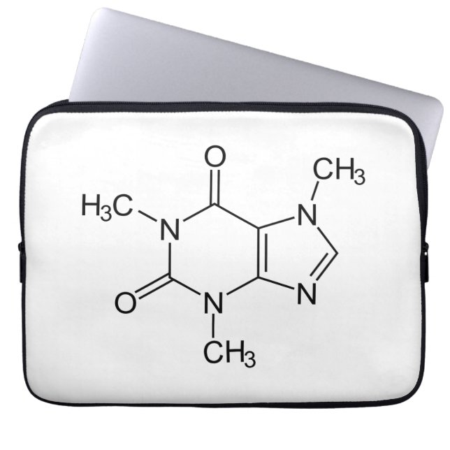 Coffein Molecule Chemistry Coffee Atome Laptopschutzhülle (Vorderseite)