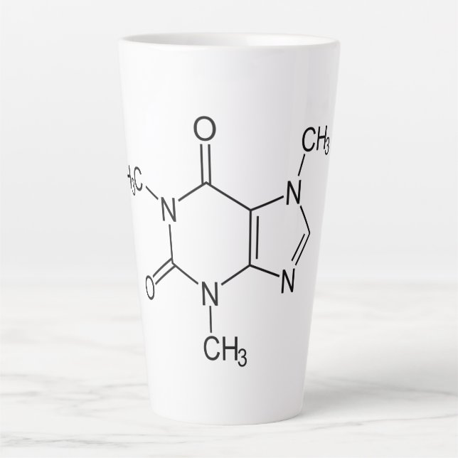 Coffein Molecule Chemistry Coffee Atome Milchtasse (Vorderseite)