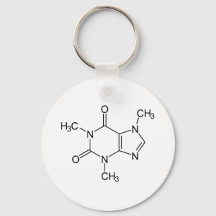 Coffein Molecule Chemistry Coffee Atome Schlüsselanhänger
