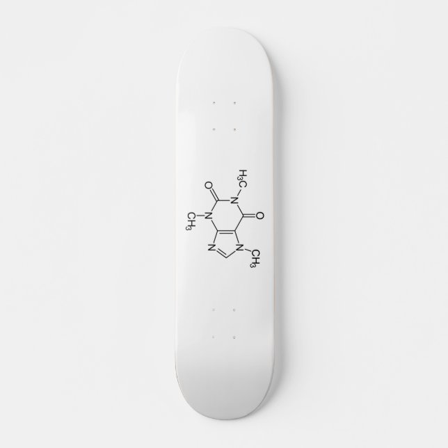 Coffein Molecule Chemistry Coffee Atome Skateboard (Vorne)
