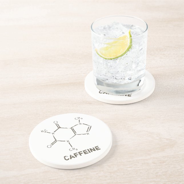 Coffein Molecule Getränkeuntersetzer (Seite)