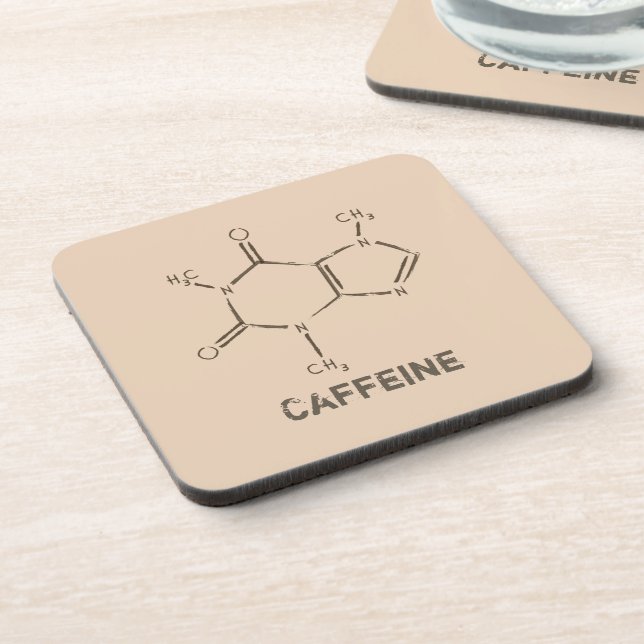 Coffein Molecule Getränkeuntersetzer (Linke Seite)