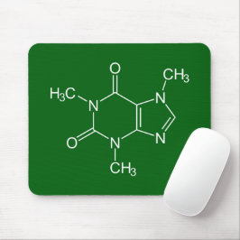 Coffein Molecule Green Mouse Pad Mousepad