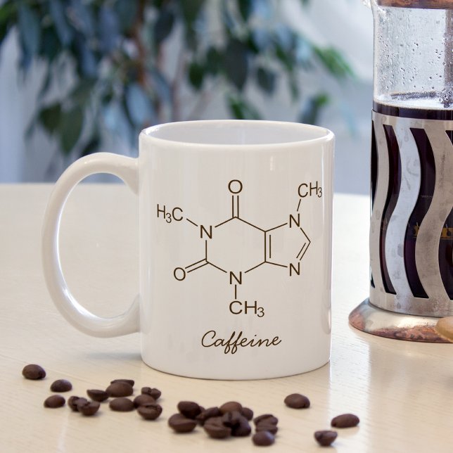 Coffein Molecule Kaffeeliebhaber Personalisiert Kaffeetasse (Von Creator hochgeladen)