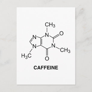 Coffein Molecule Postkarte