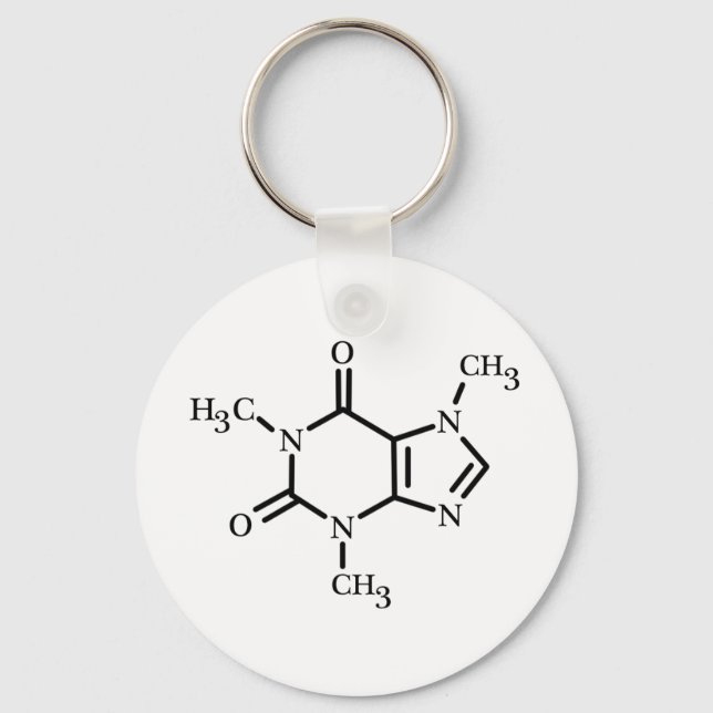 Coffein Molecule Schlüsselanhänger (Vorderseite)