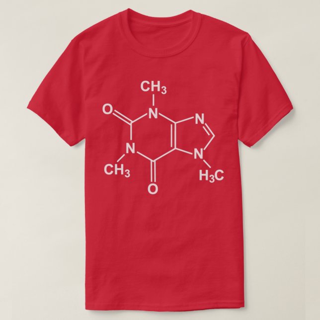 Coffein Molecule T-Shirt (Design vorne)