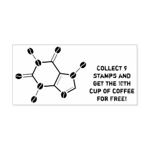 Coffein molekulare Bohnen Gummistempel