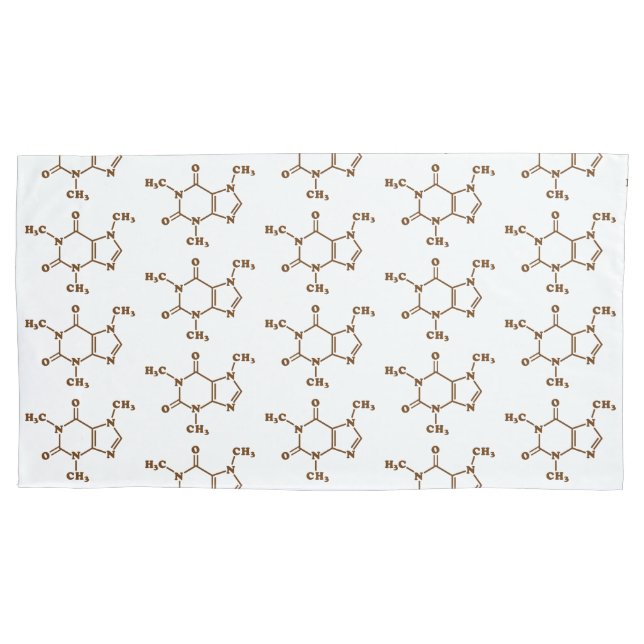 Coffein-Molekulare chemische Formel Kissenbezug (Vorderseite-Links)