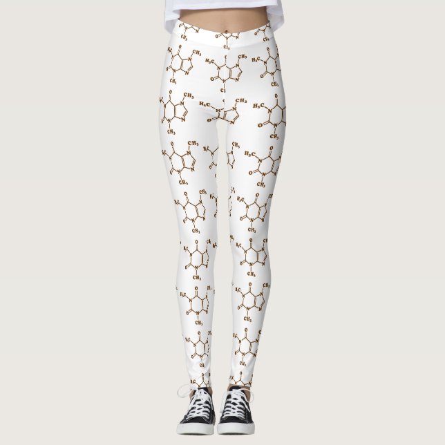 Coffein-Molekulare chemische Formel Leggings (Vorderseite)