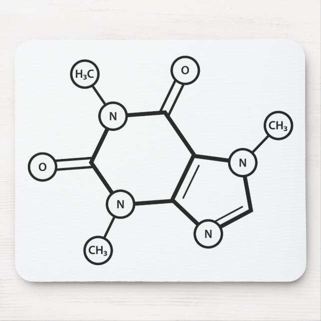 Coffein-Molekülstruktur Mousepad (Vorne)