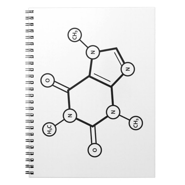 Coffein-Molekülstruktur Notizblock (Vorderseite)