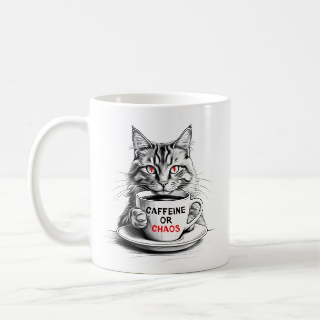 Coffein oder Chaos Caffee Lover Tasse (Links)