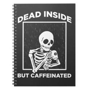 Coffein-Skelettkaffee-Lover Notizblock