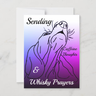 Coffein Thoughts & Whisky Gebet Basset Hound Hund Magneteinladung