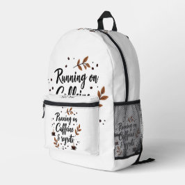 Coffein und bedauern ästhetische Zitate Bedruckter Rucksack