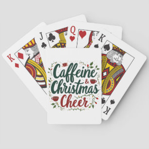 Coffein und Weihnachtscreme Kaffeeliebhaber Spielkarten