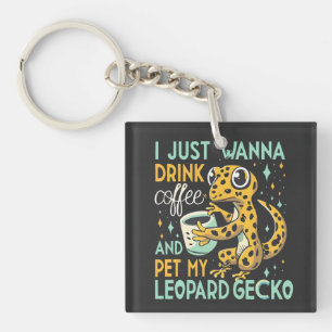 Coffein-Unternehmen: Leopard Gecko Coffee Bliss Schlüsselanhänger