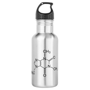 Coffeinchemikalische Formel Kaffeechemikalie Trinkflasche