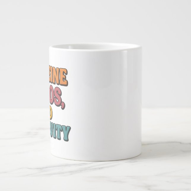 Coffeine Chaos and Creativity Tasse - Funky Retro (Vorderseite)