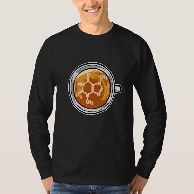 Coffeine Molecule Kaffee Formel Barista T-Shirt (Vorderseite)