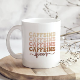 Coffeine Queen I Liebe Kaffeekonzept Funny Happy Kaffeetasse