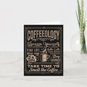Coffeology - Funny Inspiration Coffee Lovers Qu Karte
